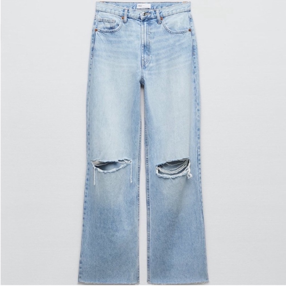 ZARA high waisted wide leg jeans